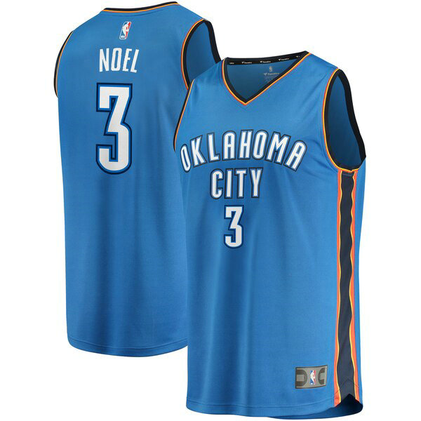 Maillot nba Oklahoma City Thunder Icon Edition Homme Nerlens Noel 3 Bleu